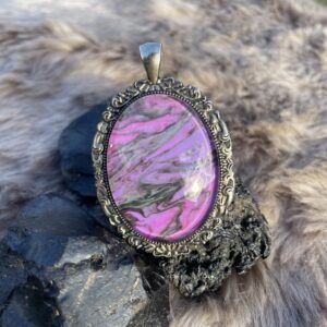 Collar Ovalo Pink Galaxy