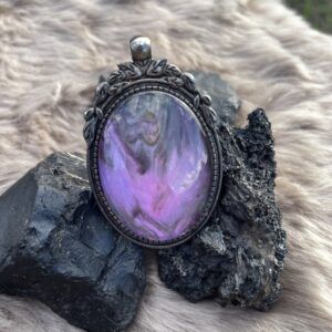 Collar Ovalo Pink Galaxy