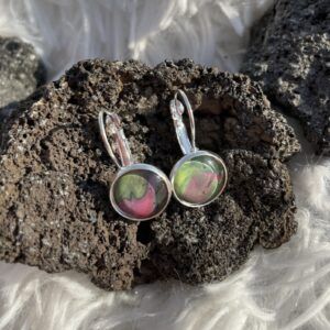 Aretes Pink Galaxy 12mm